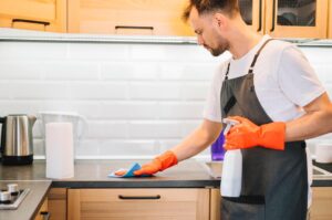 Kitchen cabinet cleaning